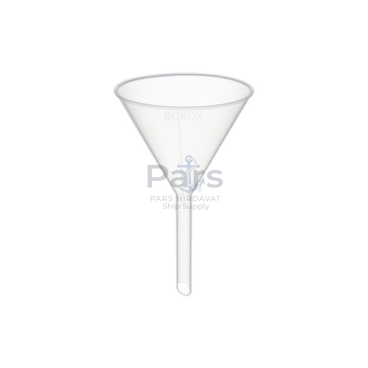 Borox Plastik Huni 100mm - Laboratuvar Hunisi - Uzun Saplı