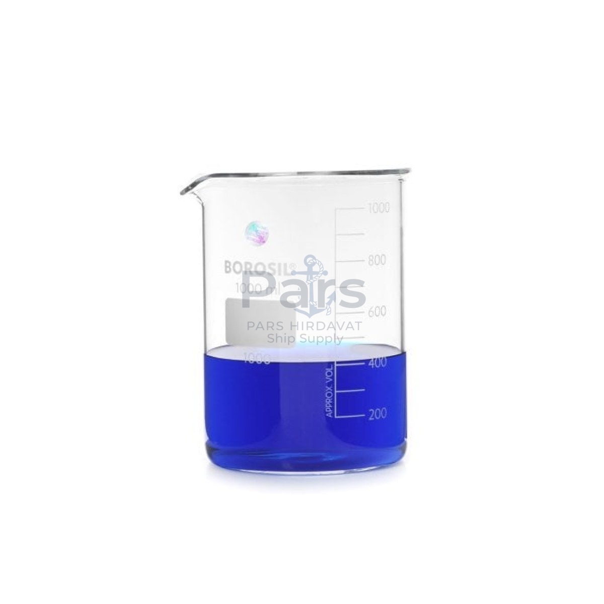 Borosil Cam Beher 1000 ml - Kısa Form Isıya Dayanıklı Beaker