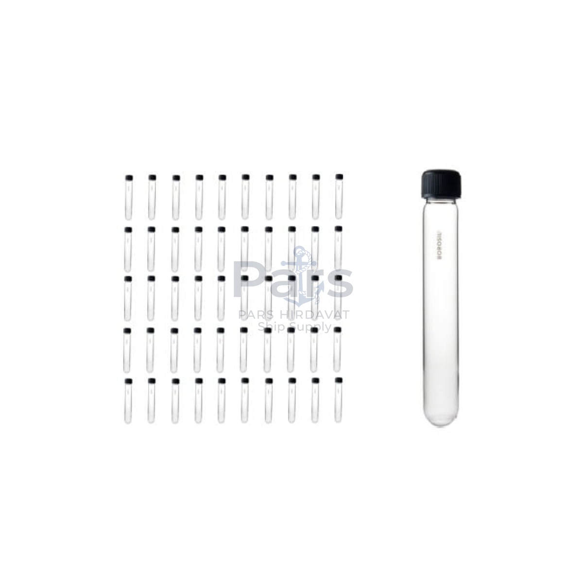 Borosil Cam Deney Tüpü 16x125 mm - Kapaklı Test Tüpü - 50 pcs Toptan
