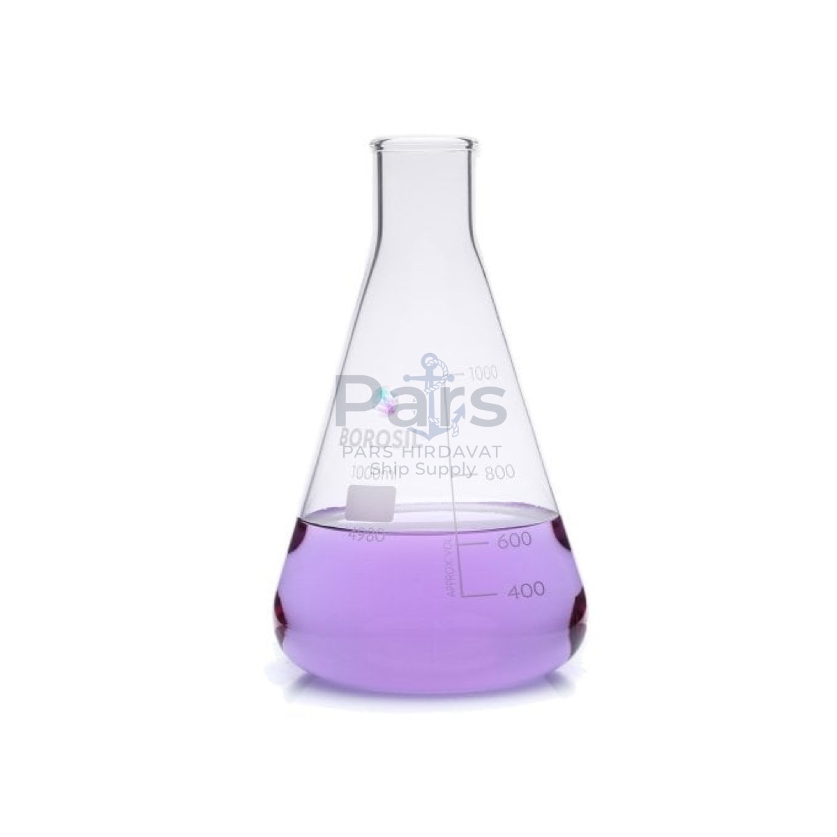 Borosil Cam Erlen 1000 ml - Erlenmeyer Flask Dar Boyunlu