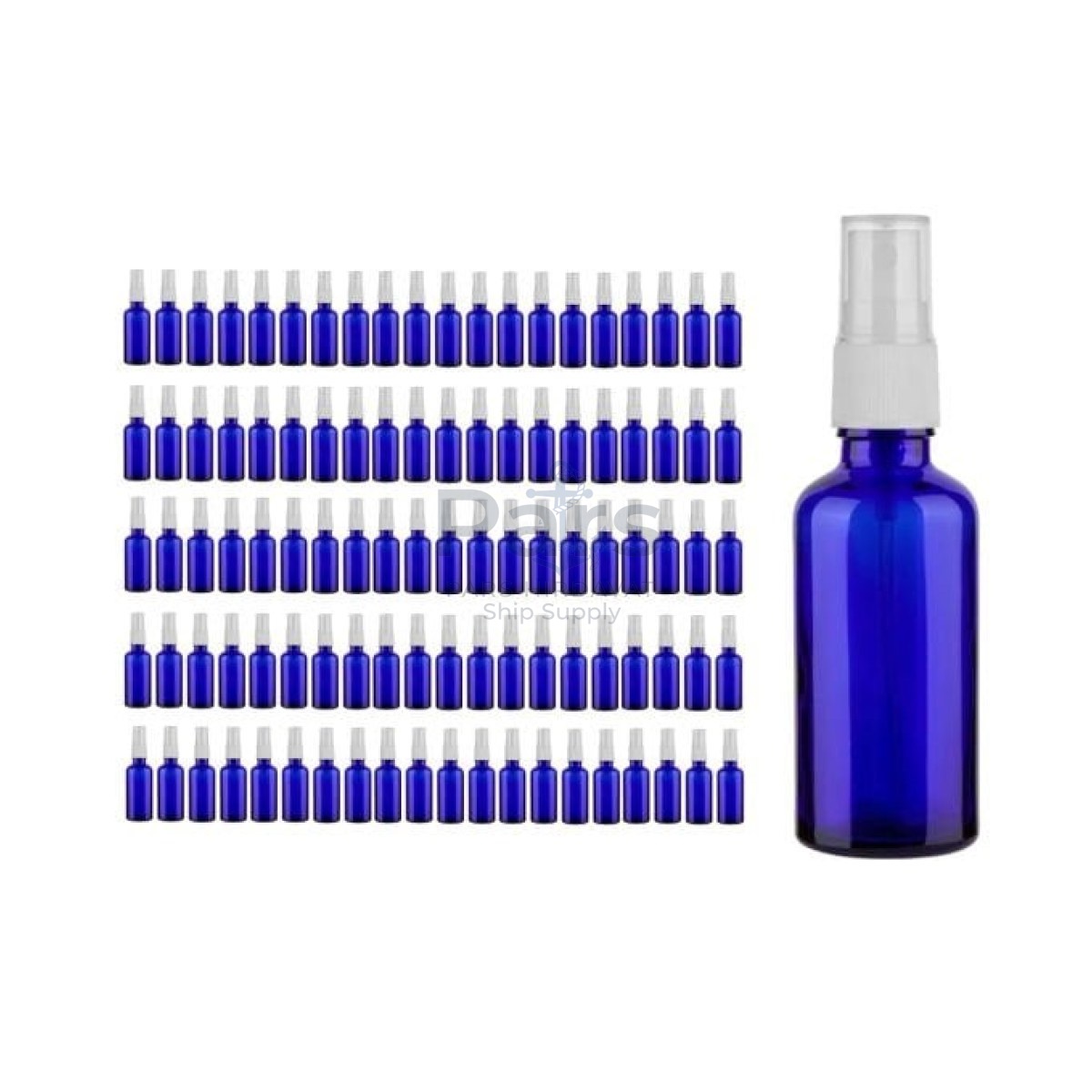 Borox Blue Cam Sprey Şişesi 50 ml - Spreyli Kolonya Şişe - 100 pcs Toptan