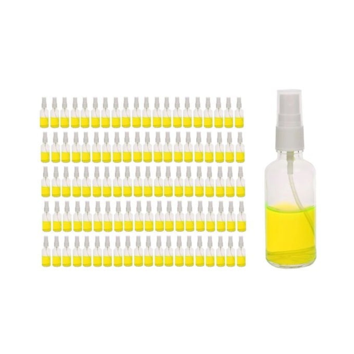 Borox Cam Sprey Şişesi 50 ml - Spreyli Kolonya Şişe 50 cc - 100 pcs Toptan