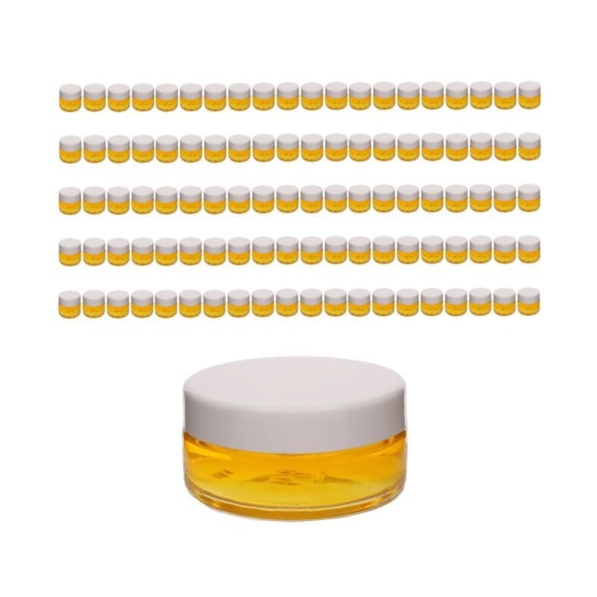 Borox Cam Şişe 50 ml - Krem Kavanoz 50 cc Kapaklı Şişe - 100 Adet Toptan