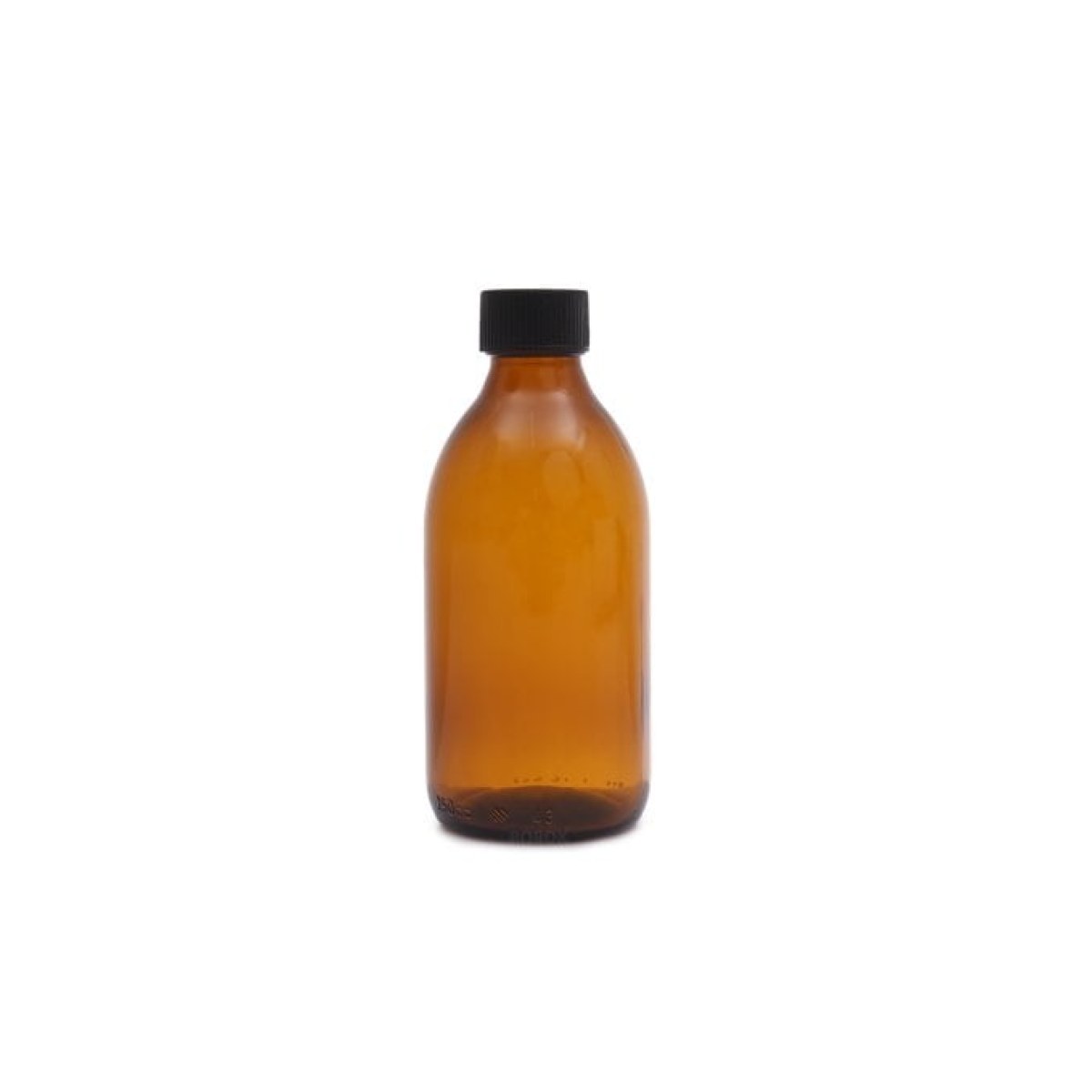 Borox Amber Cam Şişe 250 ml - Black Kapaklı Şişe 250cc