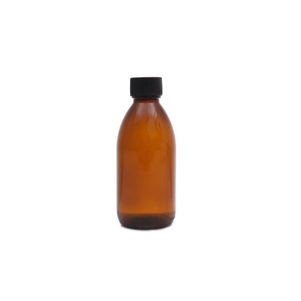 Borox Amber Cam Şişe 200 ml - Black Kapaklı Şişe 200cc