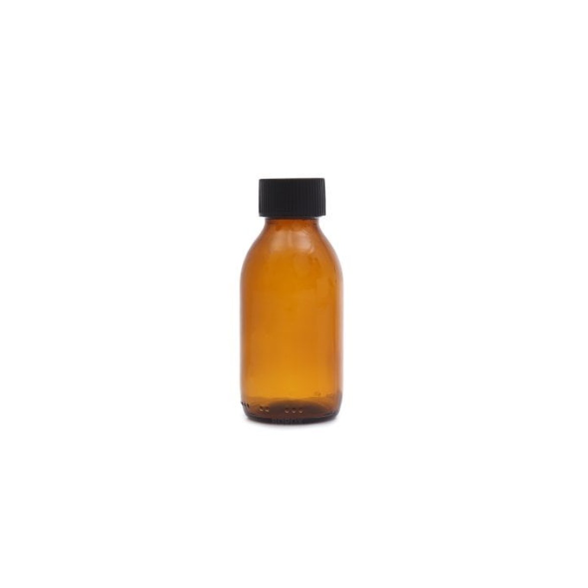 Borox Amber Cam Şişe 100 ml - Siyah Kapaklı Şişe 100cc