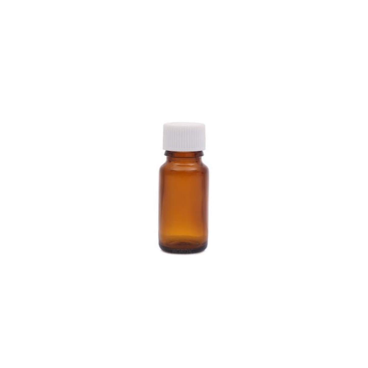 Borox Amber Cam Şişe 10 ml - Beyaz Kapaklı Şişe 10cc