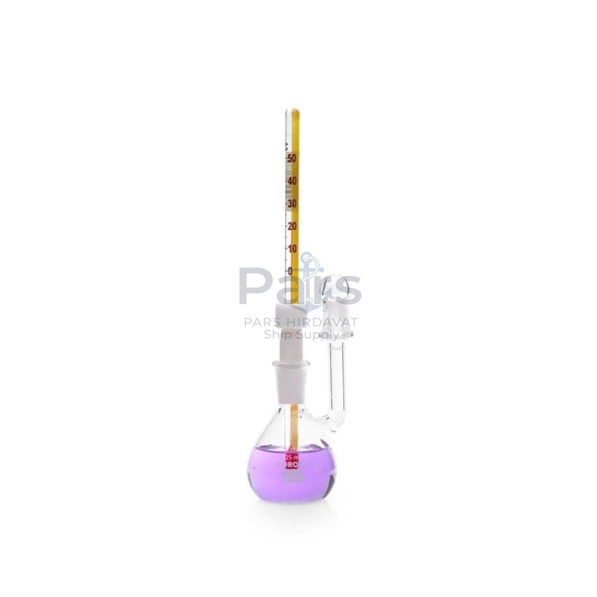 Borosil Cam Piknometre 25 ml - Kalibreli - Termometreli