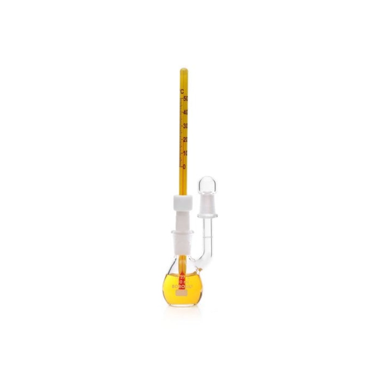 Borosil Cam Piknometre 10 ml - Kalibreli - Termometreli