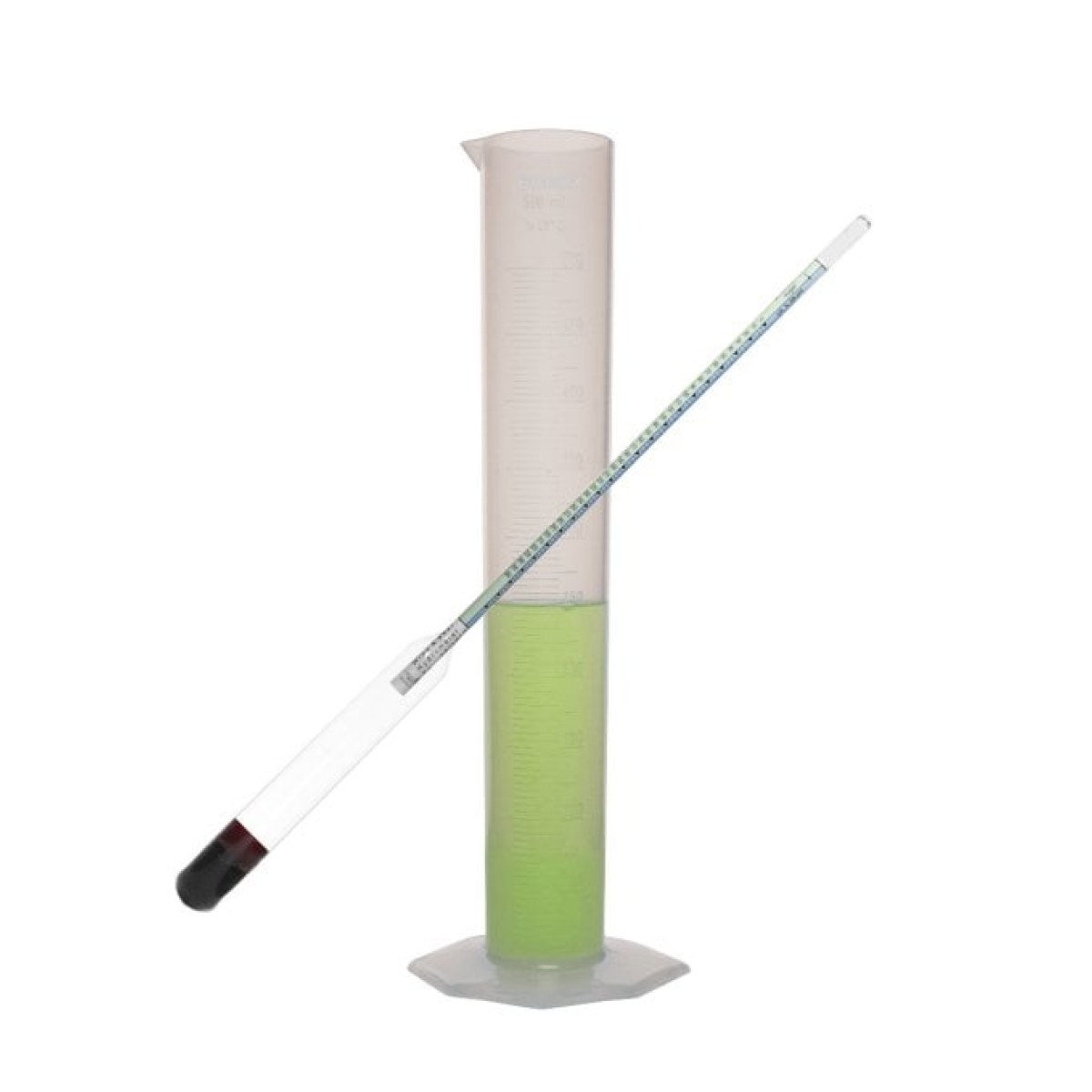 Greinorm Alkolmetre Üç Skalalı Hidrometre + Plastik Mezür