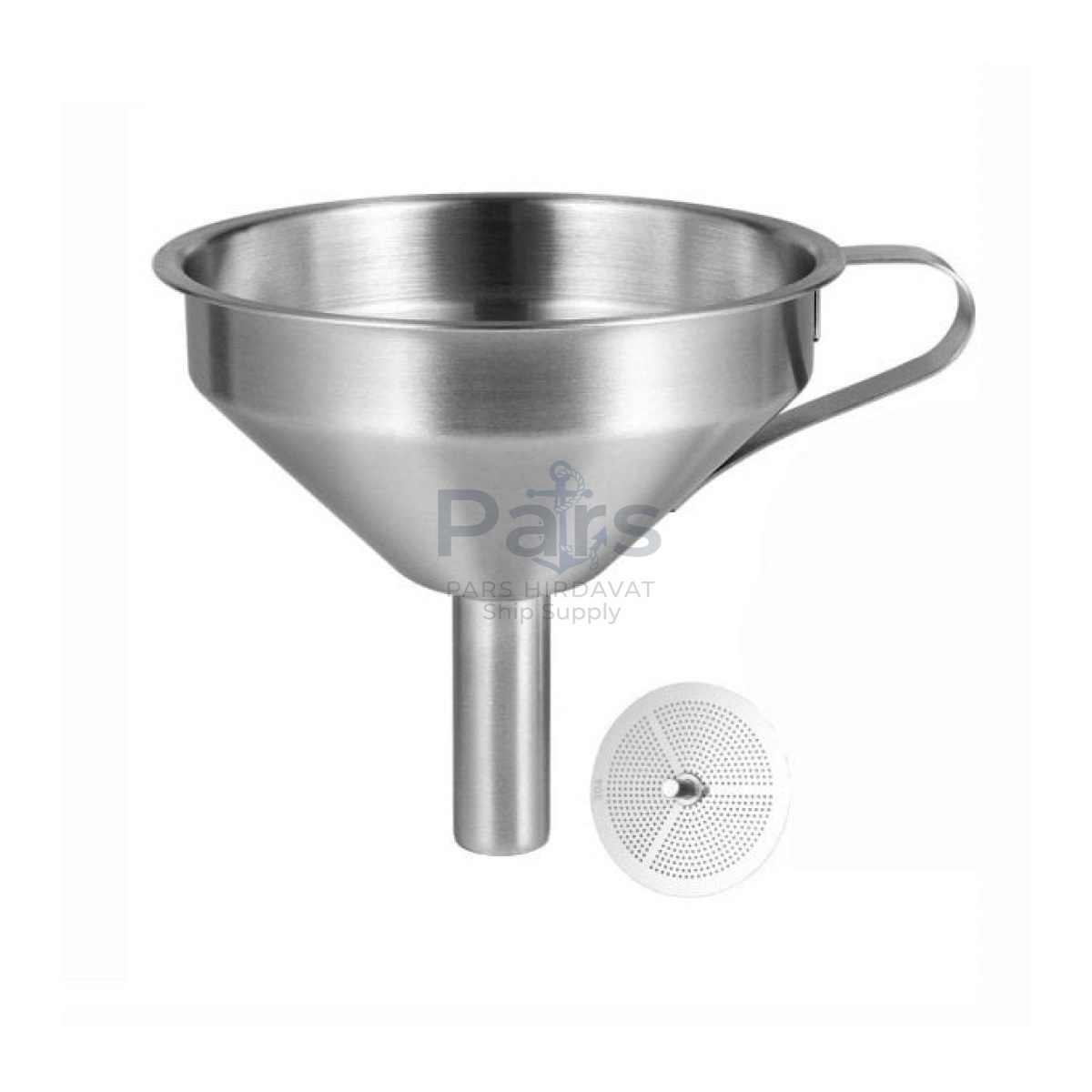 Borox Stainless Steel Huni Filtreli 110 mm - Kulplu Süzgeçli