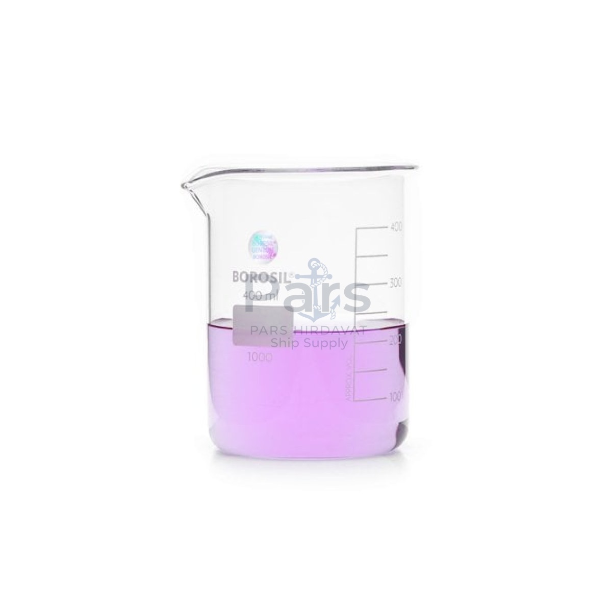 Borosil Cam Beher 400 ml - Kısa Form Isıya Dayanıklı Beaker