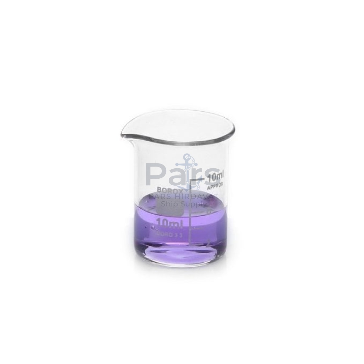 Borox Cam Beher 10 ml - Kısa Form Isıya Dayanıklı Beaker