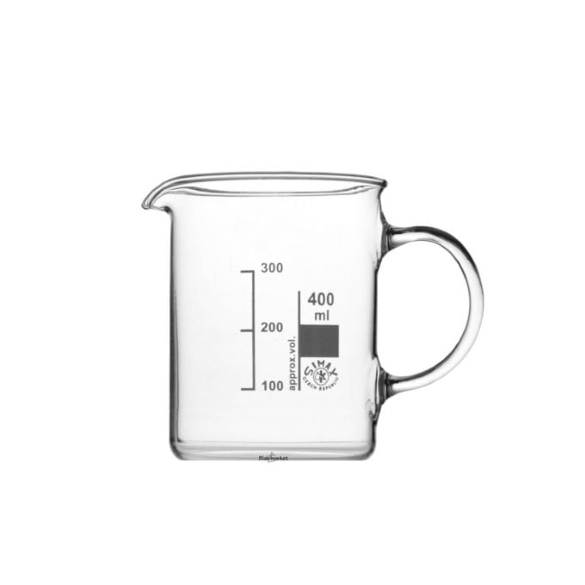 Simax Kulplu Cam Beher 400 ml - Kısa Form Isıya Dayanıklı Beaker