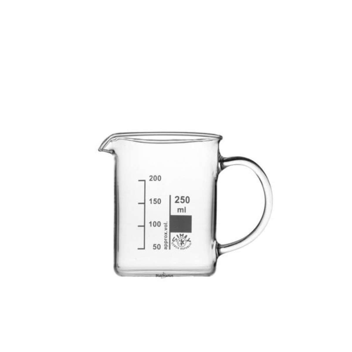 Simax Kulplu Cam Beher 250 ml - Kısa Form Isıya Dayanıklı Beaker