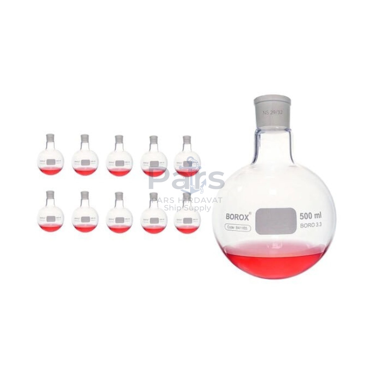 Borox Cam Balon 500 ml - Dibi Yuvarlak - Norm Şilifli 29/32 - Kaynatma Balonu - 10 pcs Toptan