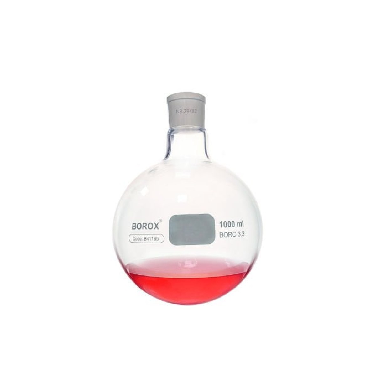 Borox Cam Balon 1000 ml - Dibi Yuvarlak - Norm Şilifli 29/32 - Kaynatma Balonu