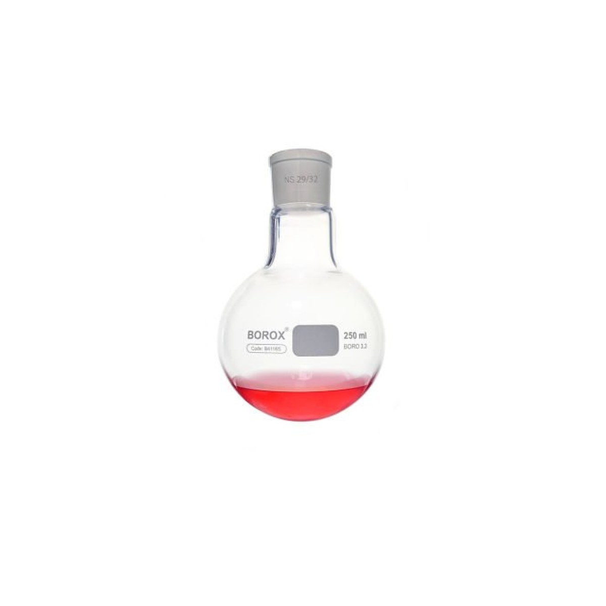 Borox Cam Balon 250 ml - Dibi Yuvarlak - Norm Şilifli 29/32 - Kaynatma Balonu