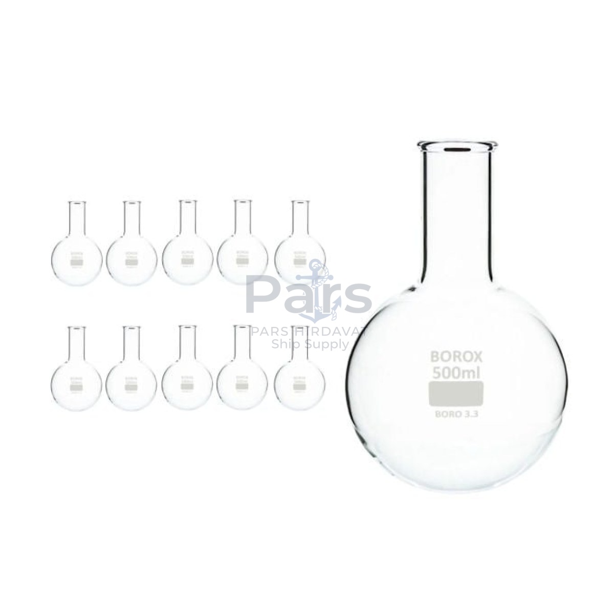 Borox Cam Balon 250 ml - Dibi Yuvarlak - Kaynatma Balonu - 10 pcs Toptan