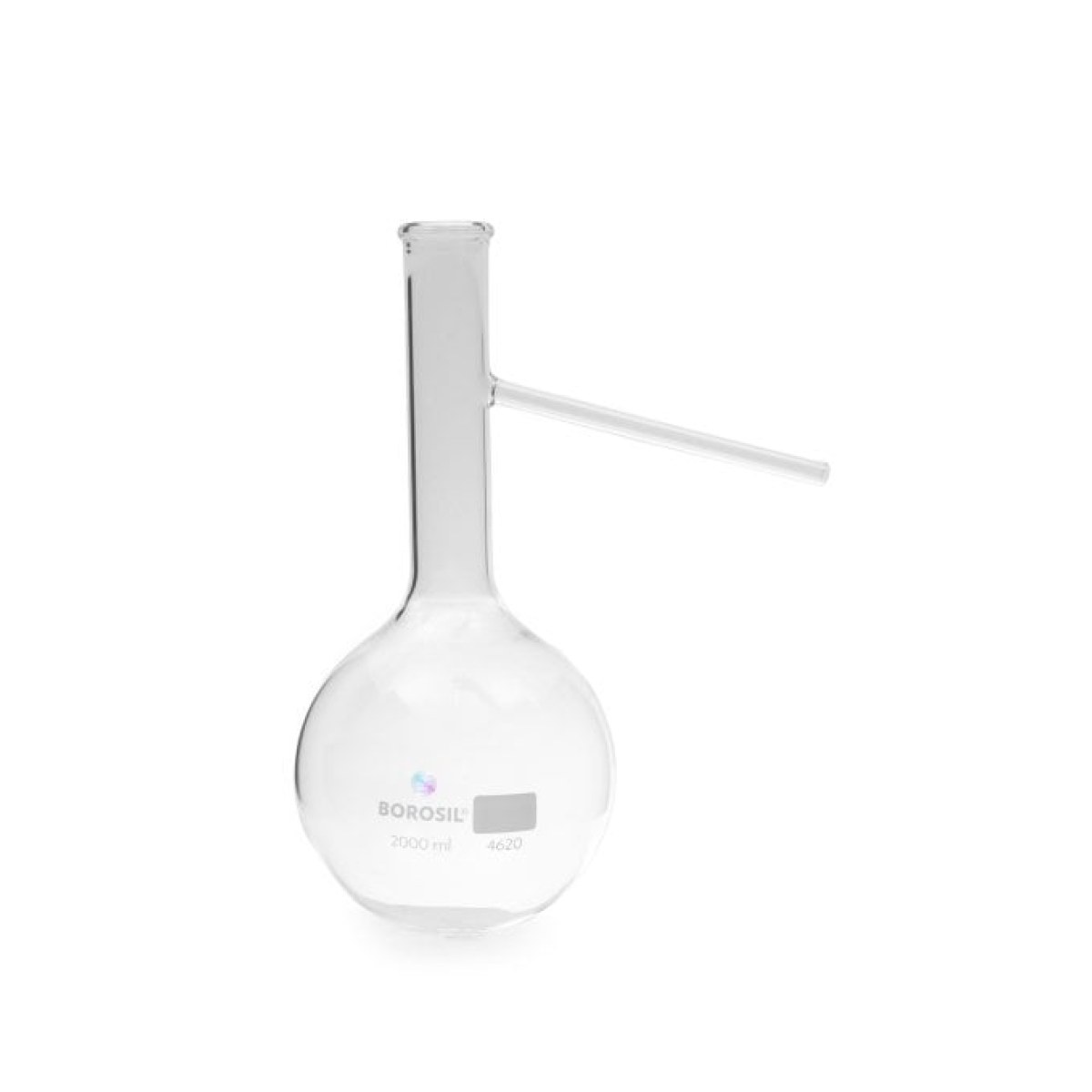 Borosil Cam Balon 2000 ml - Dibi Yuvarlak Destilasyon Balonu