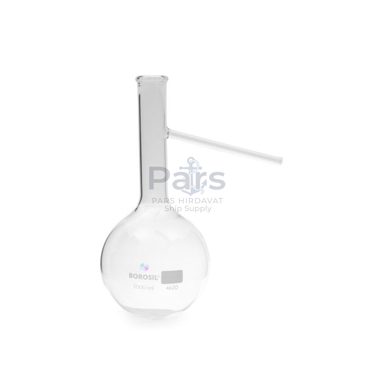 Borosil Cam Balon 2000 ml - Dibi Yuvarlak Destilasyon Balonu