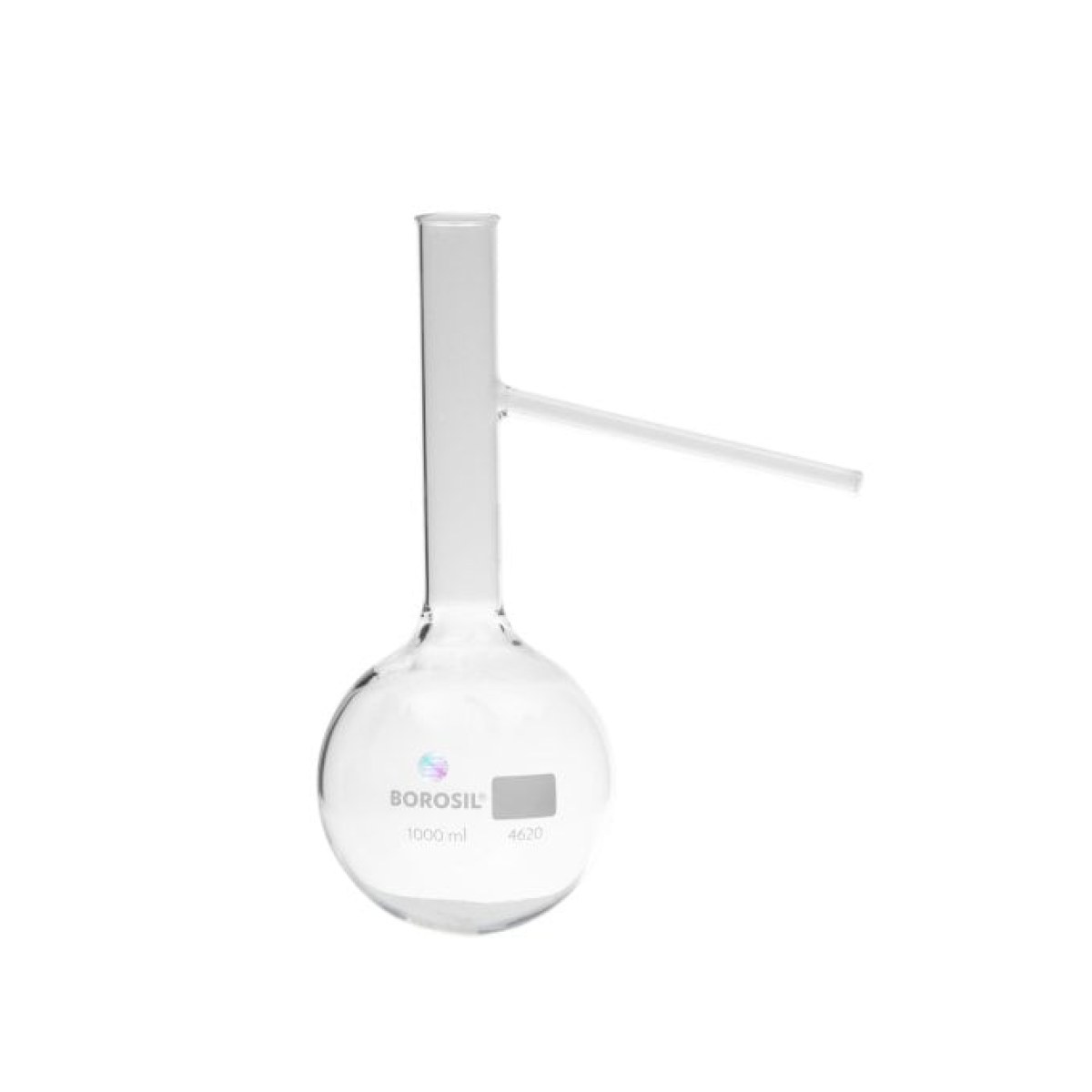 Borosil Cam Balon 1000 ml - Dibi Yuvarlak Destilasyon Balonu