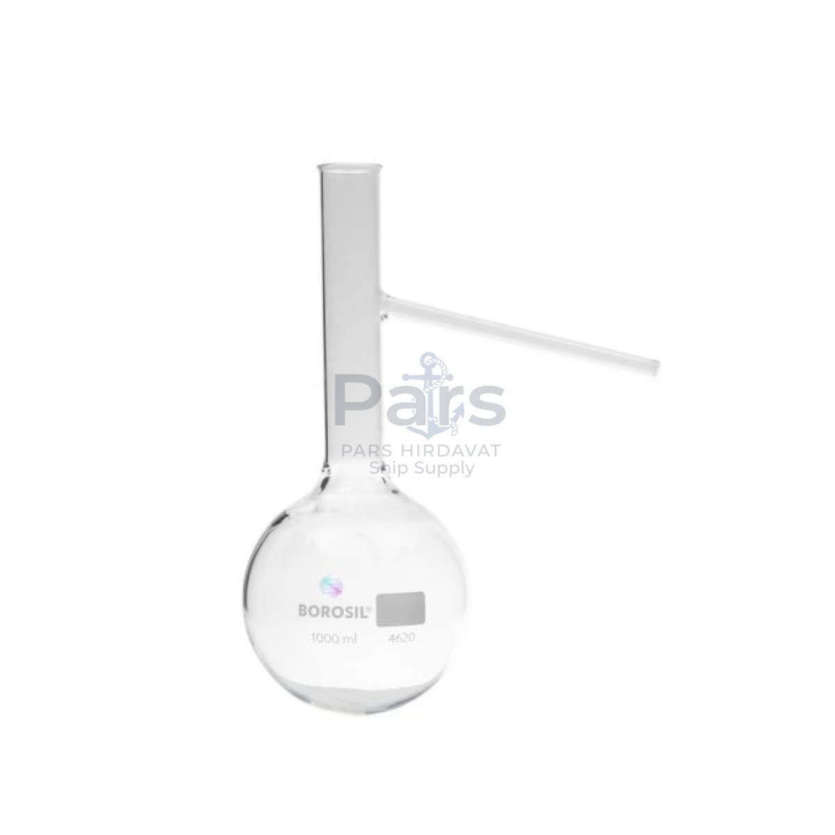 Borosil Cam Balon 1000 ml - Dibi Yuvarlak Destilasyon Balonu
