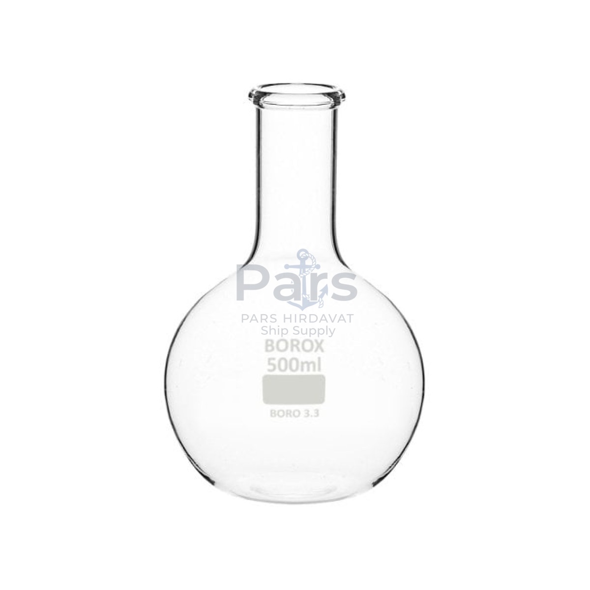 Borox Cam Balon 100 ml - Dibi Düz - Şilifsiz Deney Balonu
