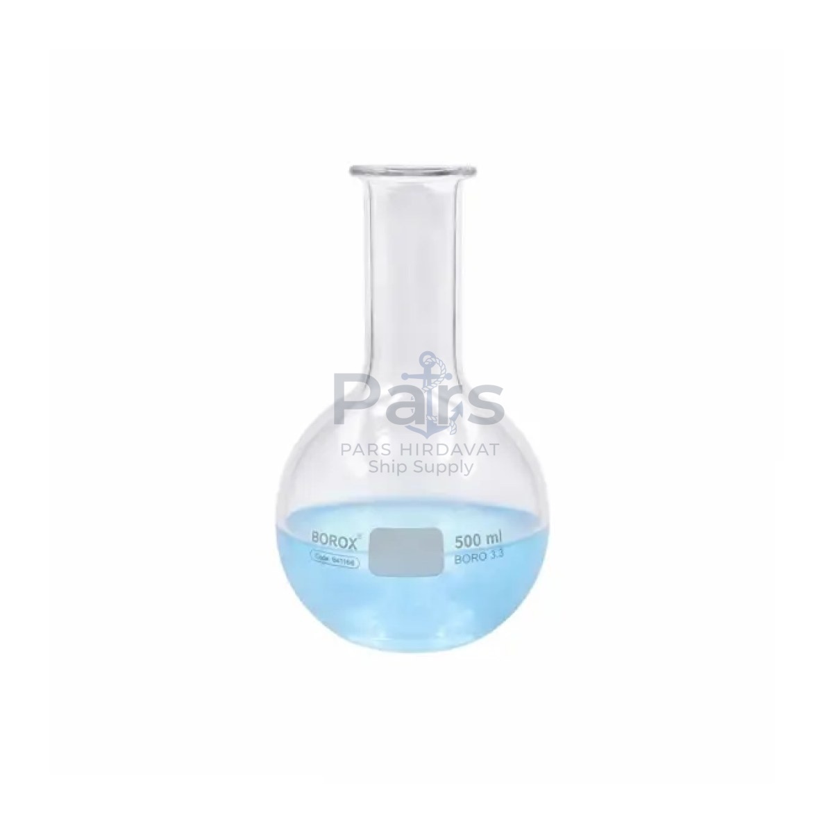 Borox Cam Balon 500 ml - Dibi Yuvarlak - Şilifsiz Deney Balonu