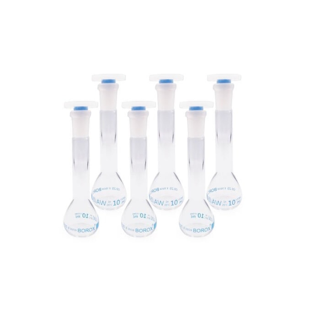 Borox Cam Balon Joje 10 ml - PP Tıpalı - Class A Sertifikalı - Cam Flask - 6 Adet/Paket