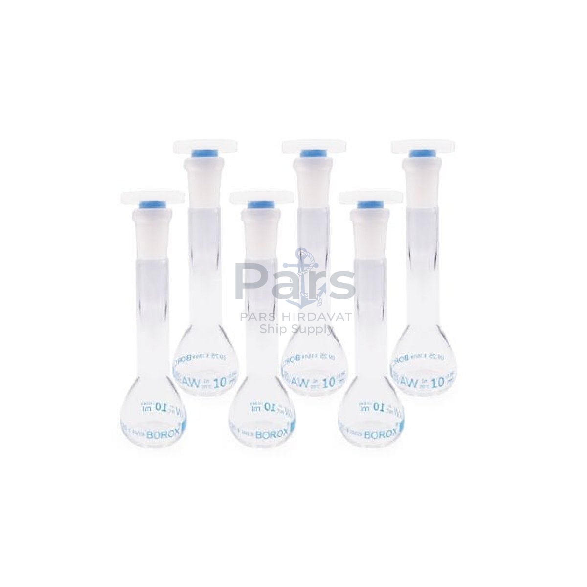 Borox Cam Balon Joje 10 ml - PP Tıpalı - Class A Sertifikalı - Cam Flask - 6 pcs/Paket