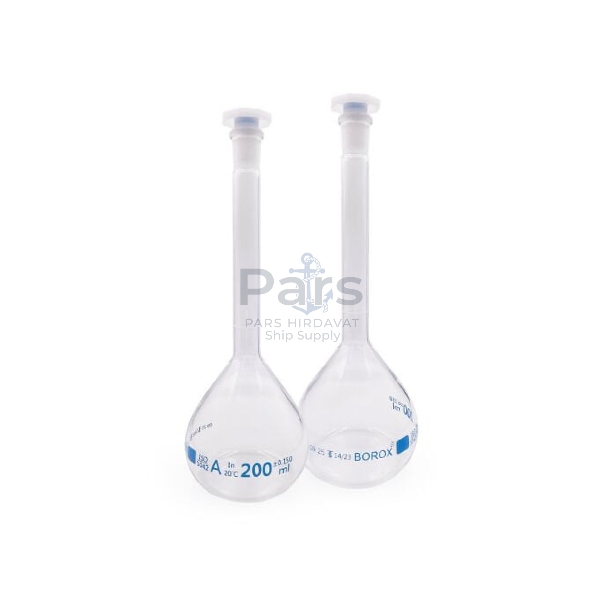 Borox Cam Balon Joje 200 ml - PP Tıpalı - Class A Sertifikalı - Cam Flask - 2 pcs/Paket