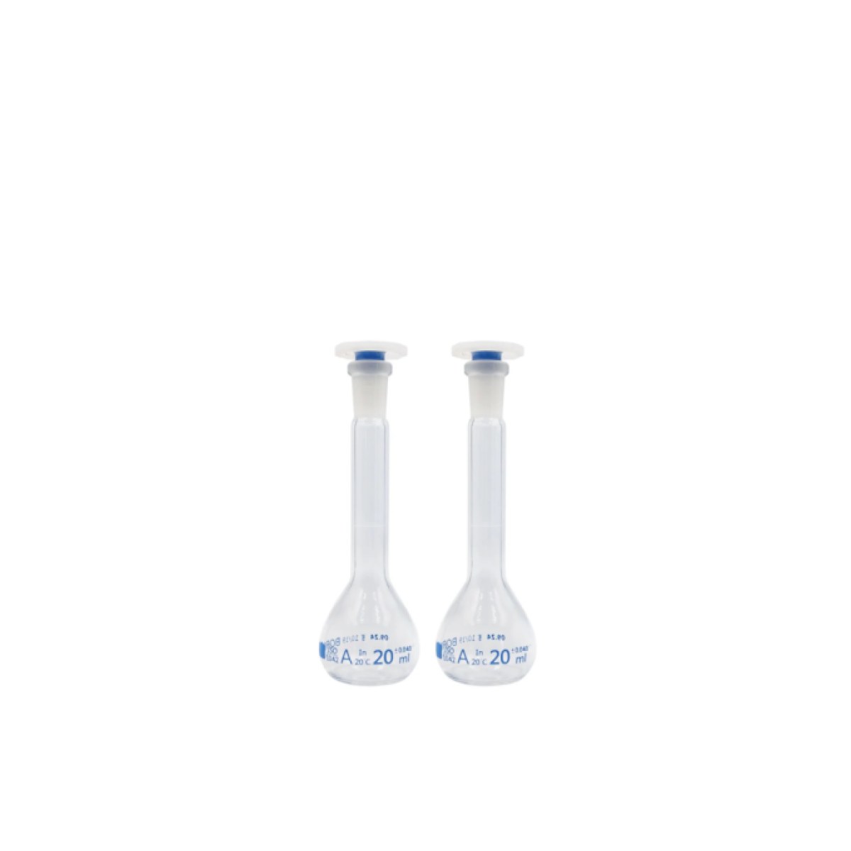 Borox Cam Balon Joje 20 ml - PP Tıpalı - Class A Sertifikalı - Cam Flask - 2 pcs/Kutu
