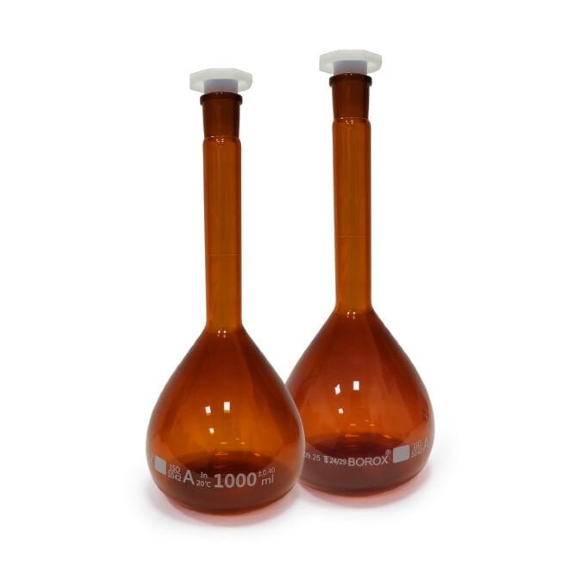 Borox Amber Cam Balon Joje 1000 ml - PP Tıpalı - Class A Sertifikalı - 2 pcs/Paket