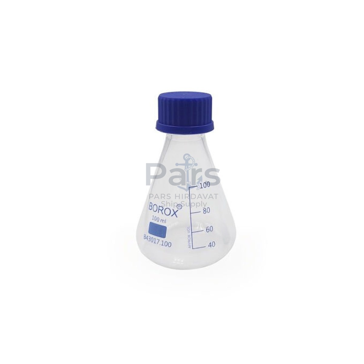 Borox Cam Erlen 100 ml - Erlenmeyer Flask Vida Kapaklı