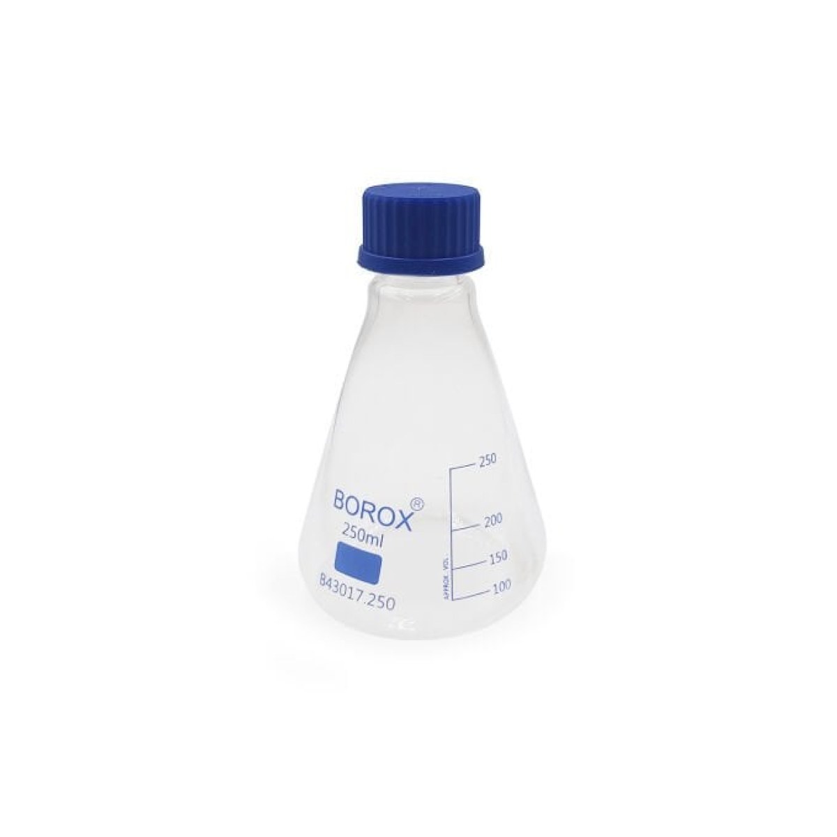 Borox Cam Erlen 250 ml - Erlenmeyer Flask Vida Kapaklı