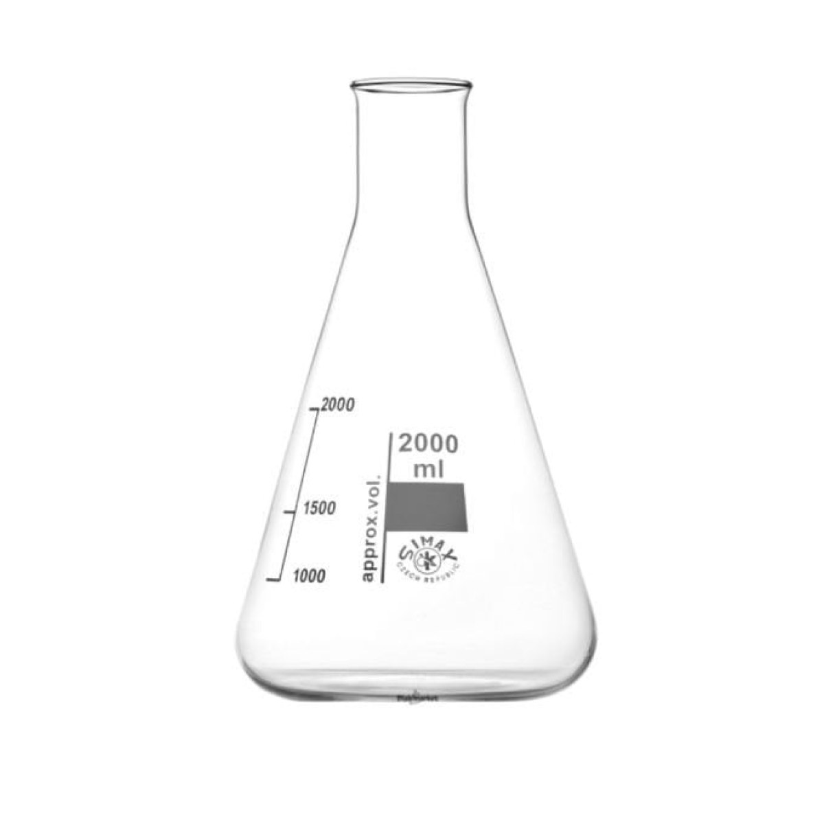 Simax Cam Erlen 2000 ml - Erlenmeyer Flask Dar Boyunlu