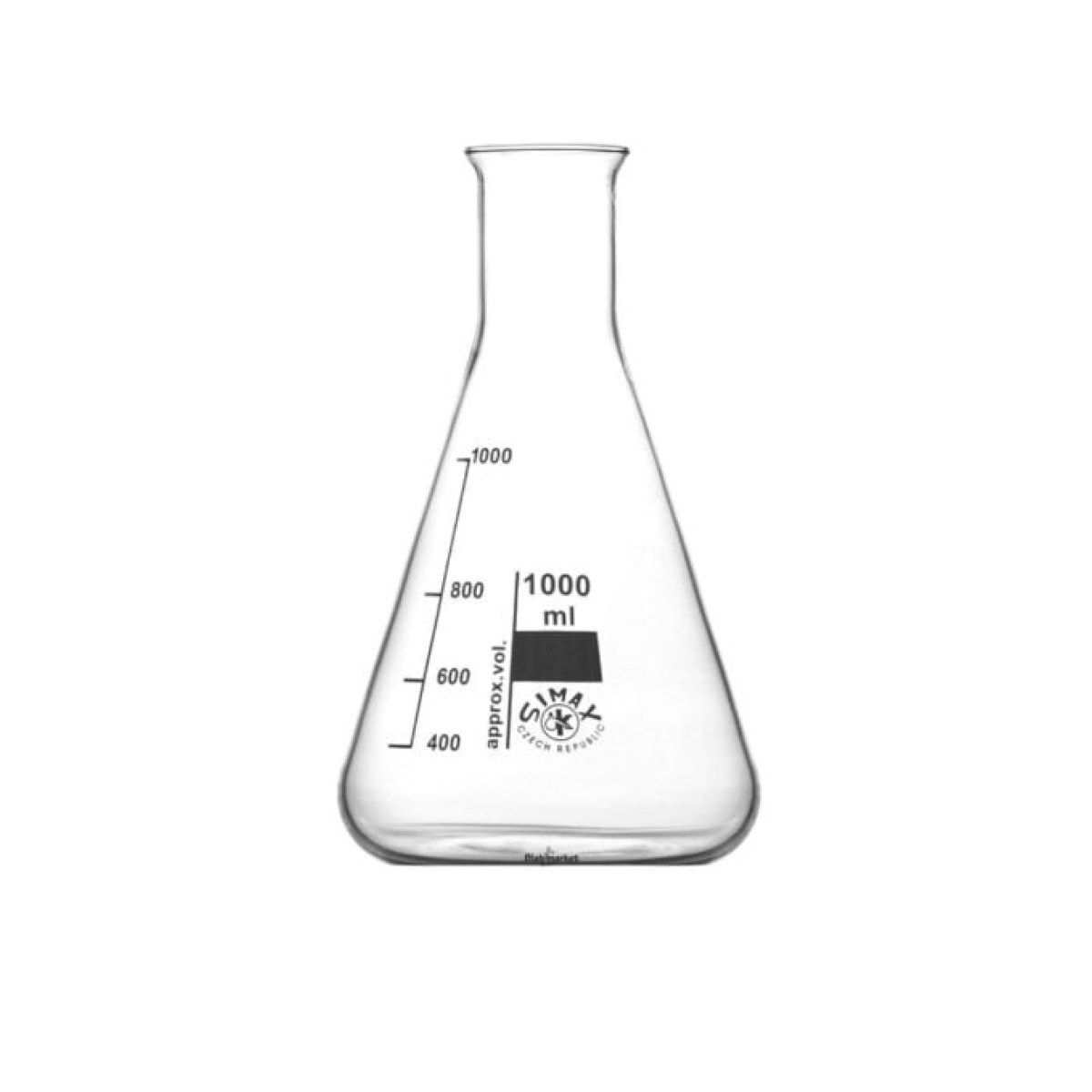Simax Cam Erlen 1000 ml - Erlenmeyer Flask Dar Boyunlu