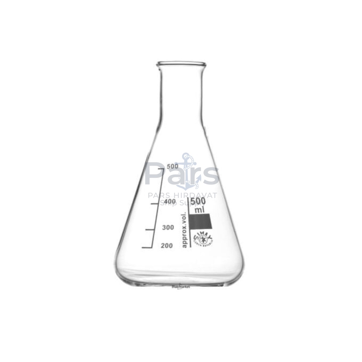 Simax Cam Erlen 500 ml - Erlenmeyer Flask Dar Boyunlu