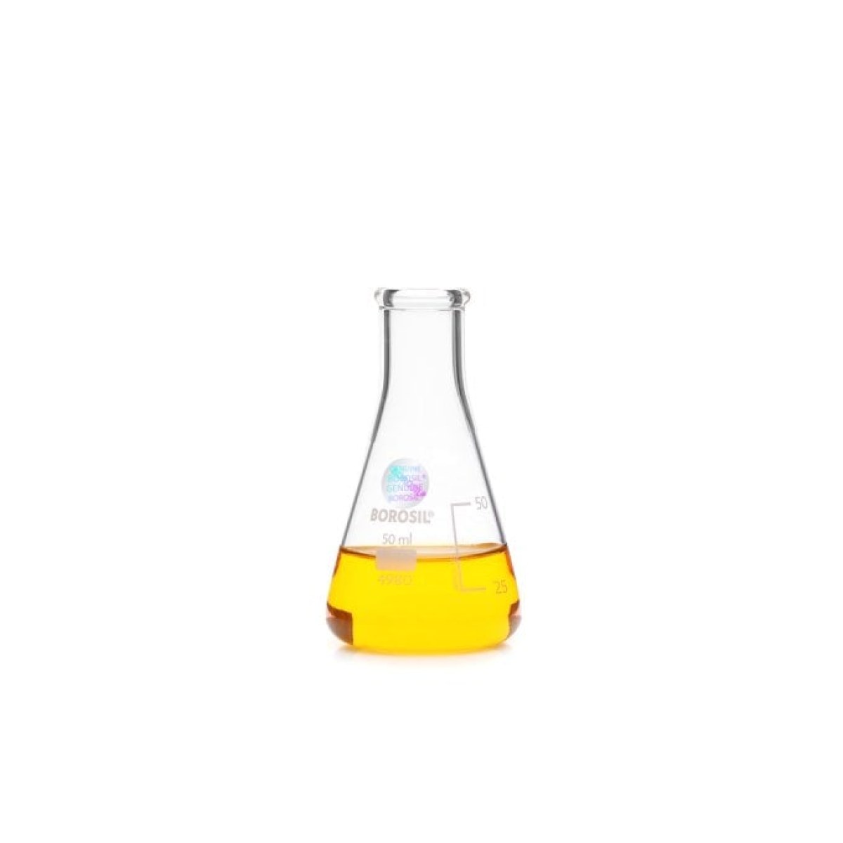 Borosil Cam Erlen 50 ml - Erlenmeyer Flask Dar Boyunlu