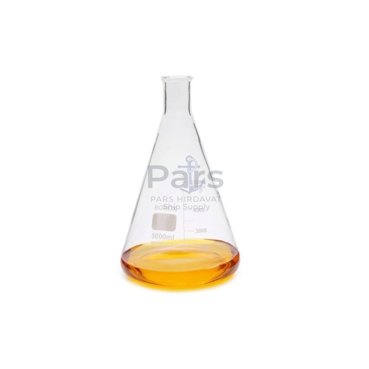 Borox Cam Erlen 5000ml - Dereceli Erlenmeyer Flask Dar Boyun