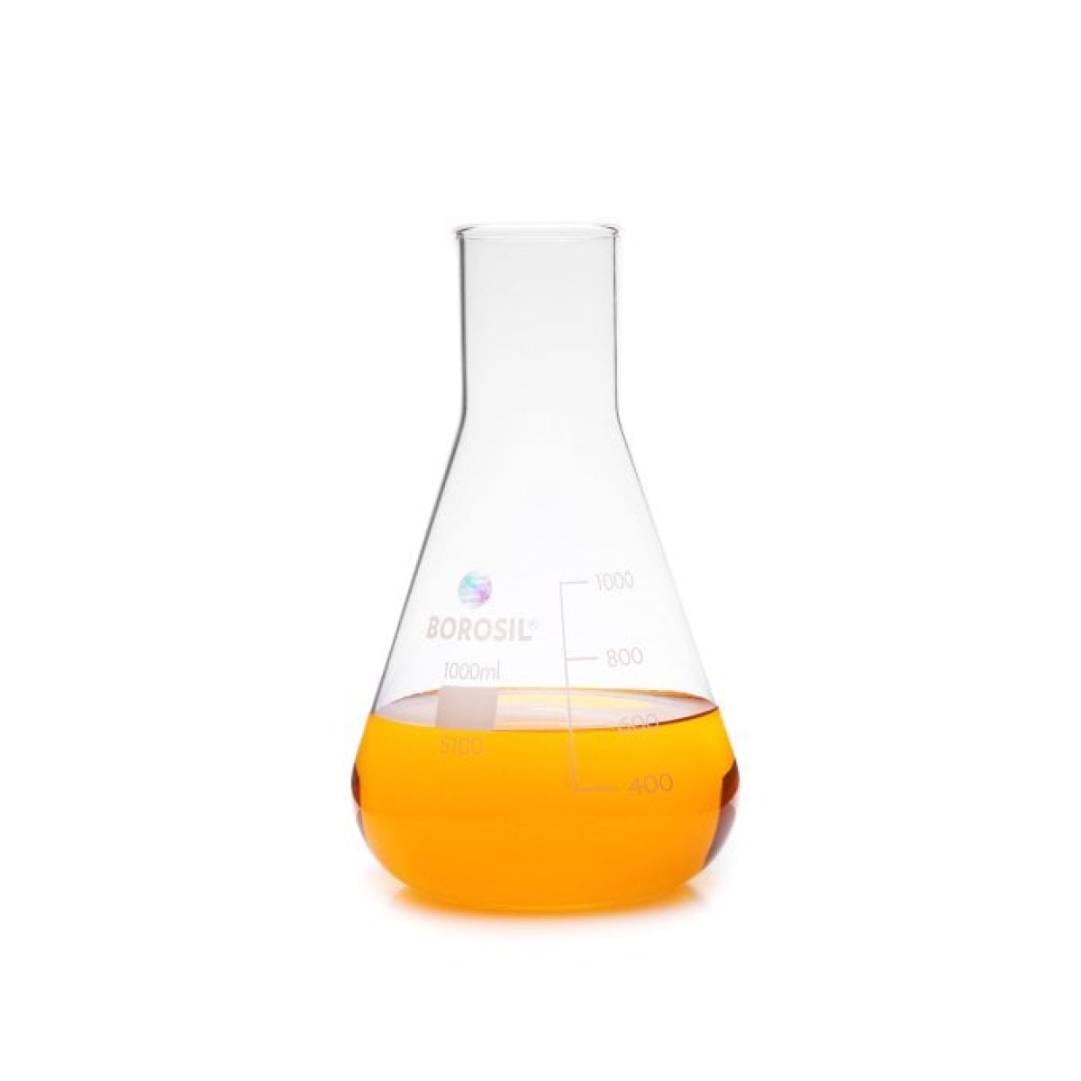 Borosil Cam Erlen 1000 ml - Erlenmeyer Flask Geniş Boyunlu