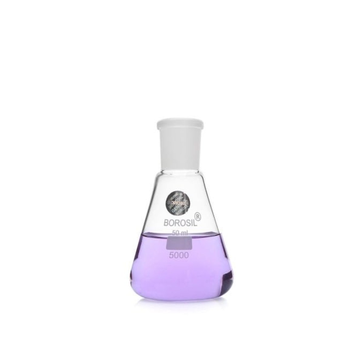Borosil Cam Erlen Şilifli 50 ml - Erlenmeyer Flask