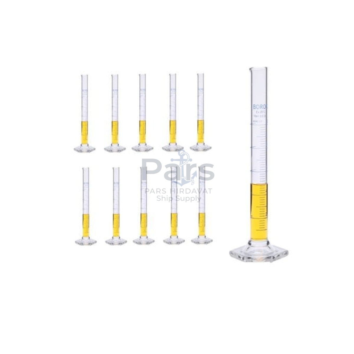 Borox Cam Mezür 10ml - Dereceli Silindir Blue Skala 10 pcs Toptan