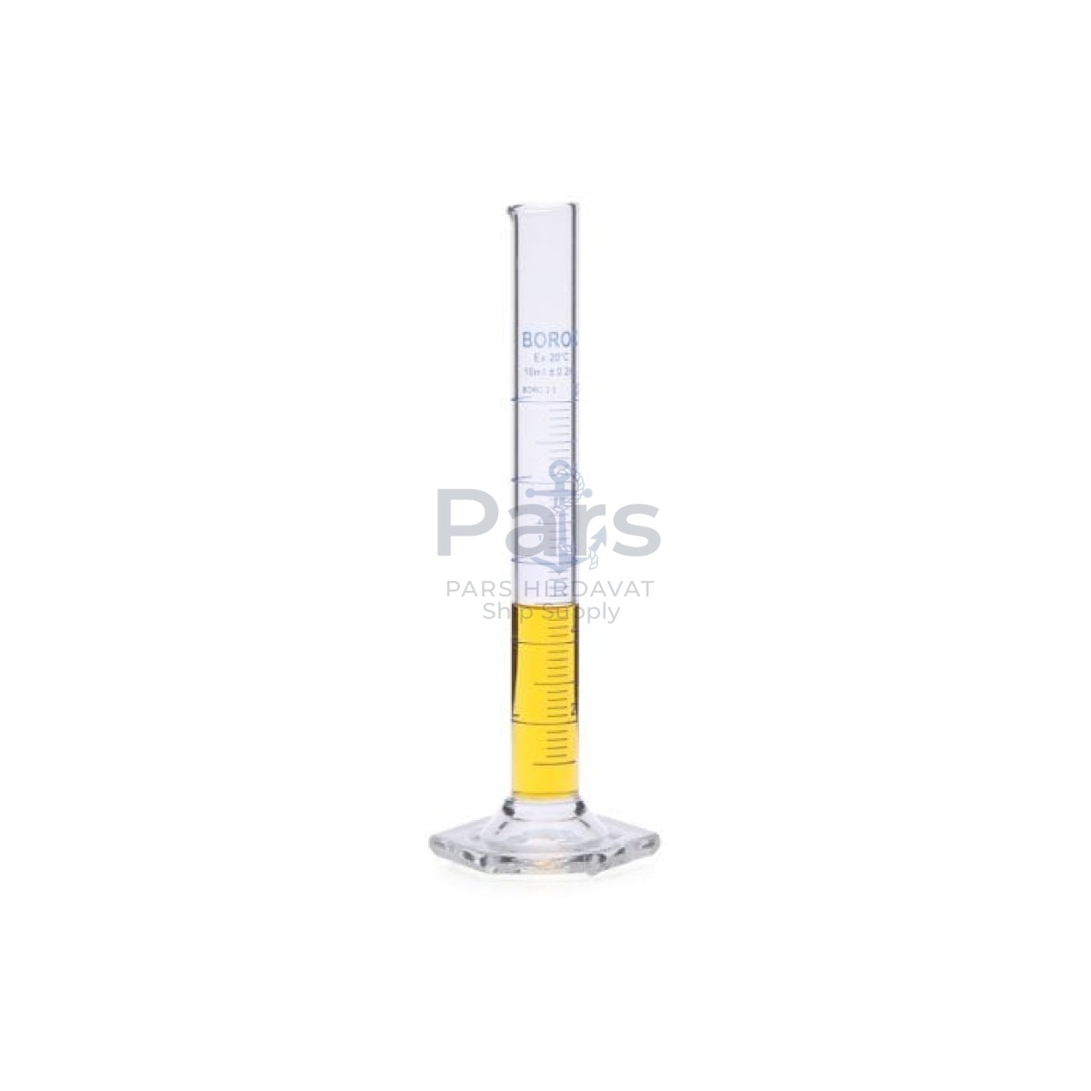 Borox Cam Mezür 10 ml Uzun - Dereceli Silindir Blue Skala