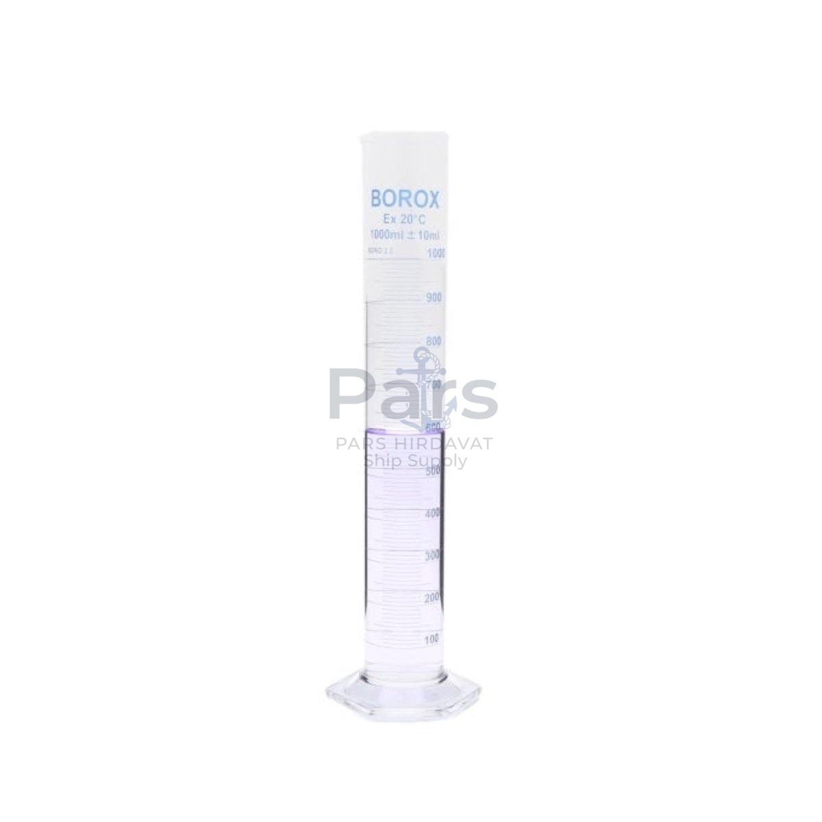 Borox Cam Mezür 1000 ml Uzun - Dereceli Silindir Blue Skala