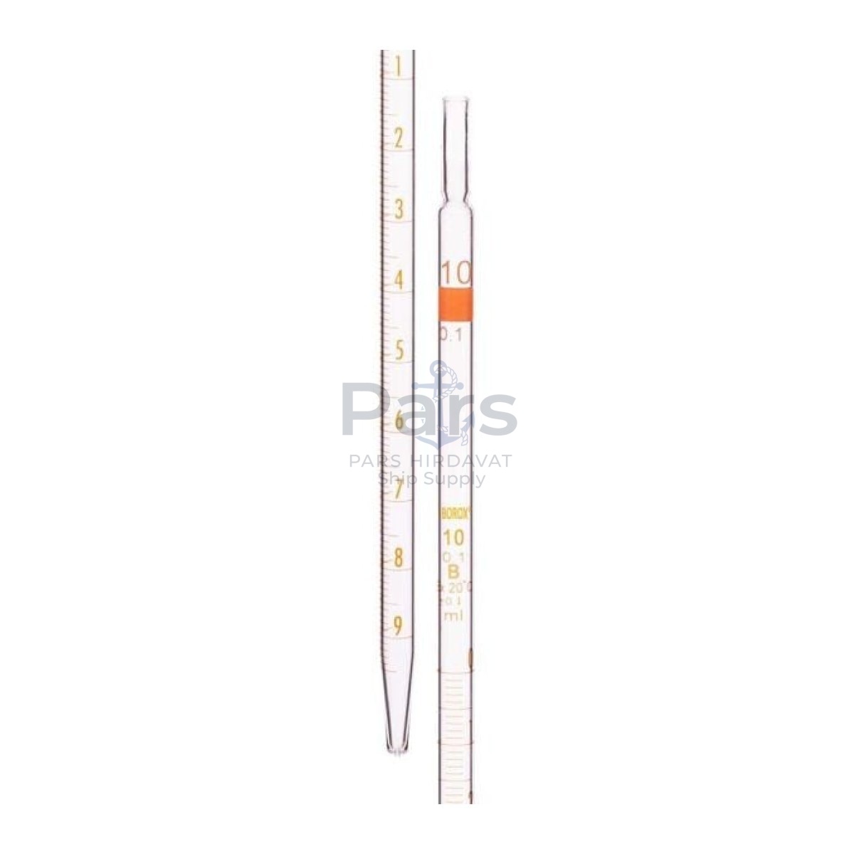 Borox Cam Dereceli Pipet 5 ml - Serolojik Pipet - Class B - 10 pcs/Paket