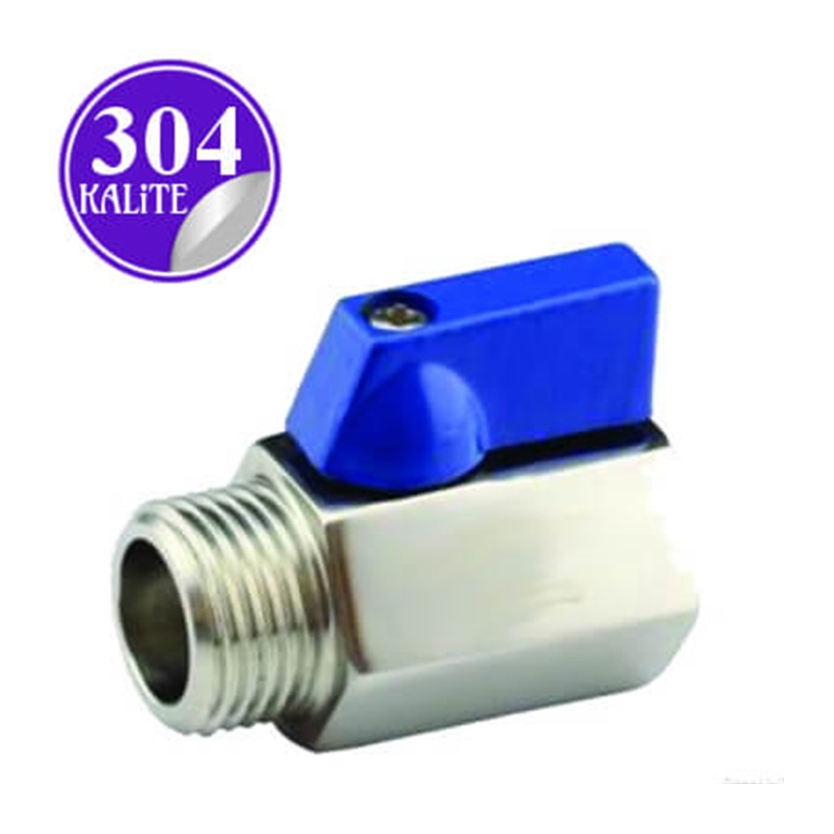 Paslanmaz Çelik 304 Kalite Mini Vana - 1/4" (DN8)