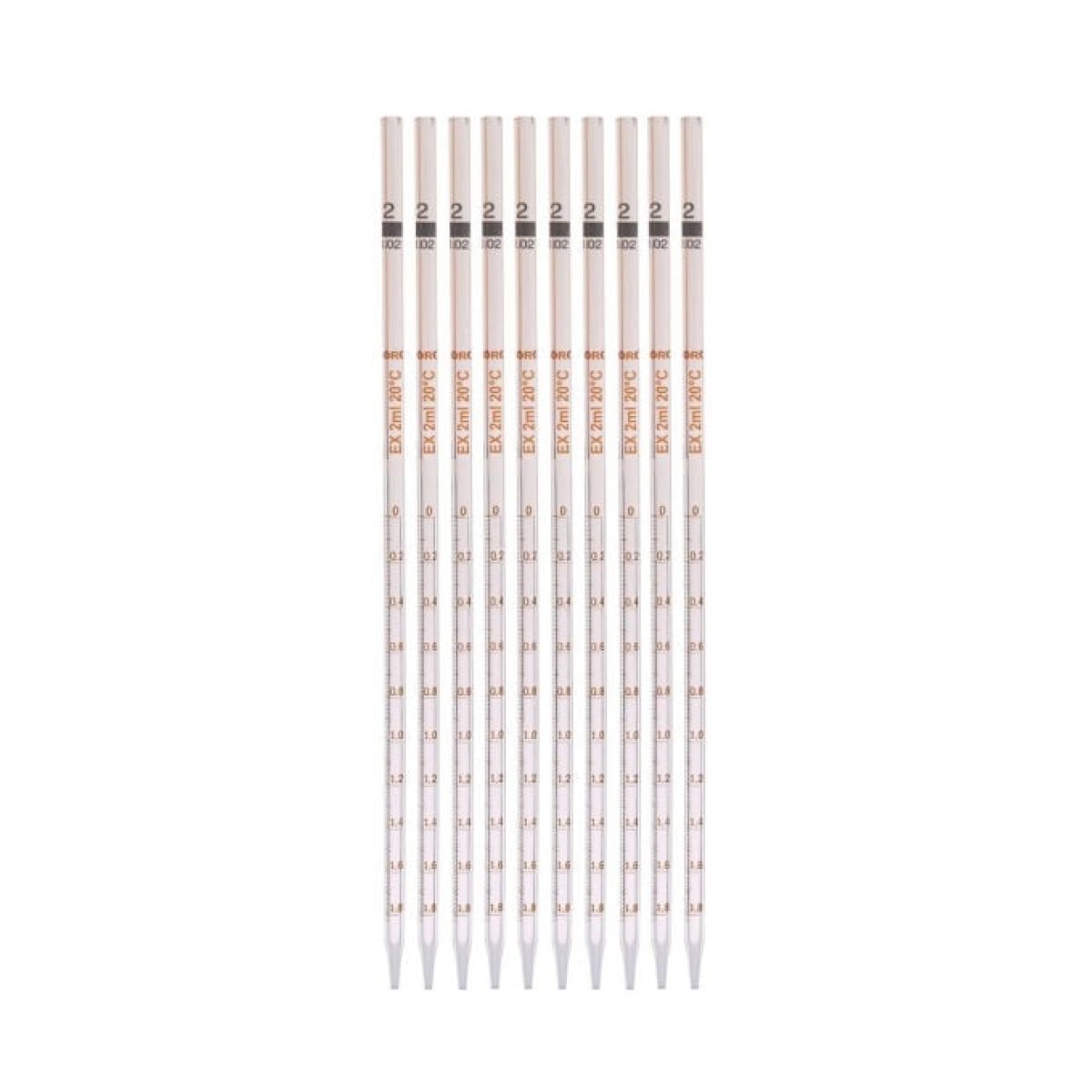 Borox Cam Dereceli Pipet 2 ml - Serolojik Pipet - 10 Adet