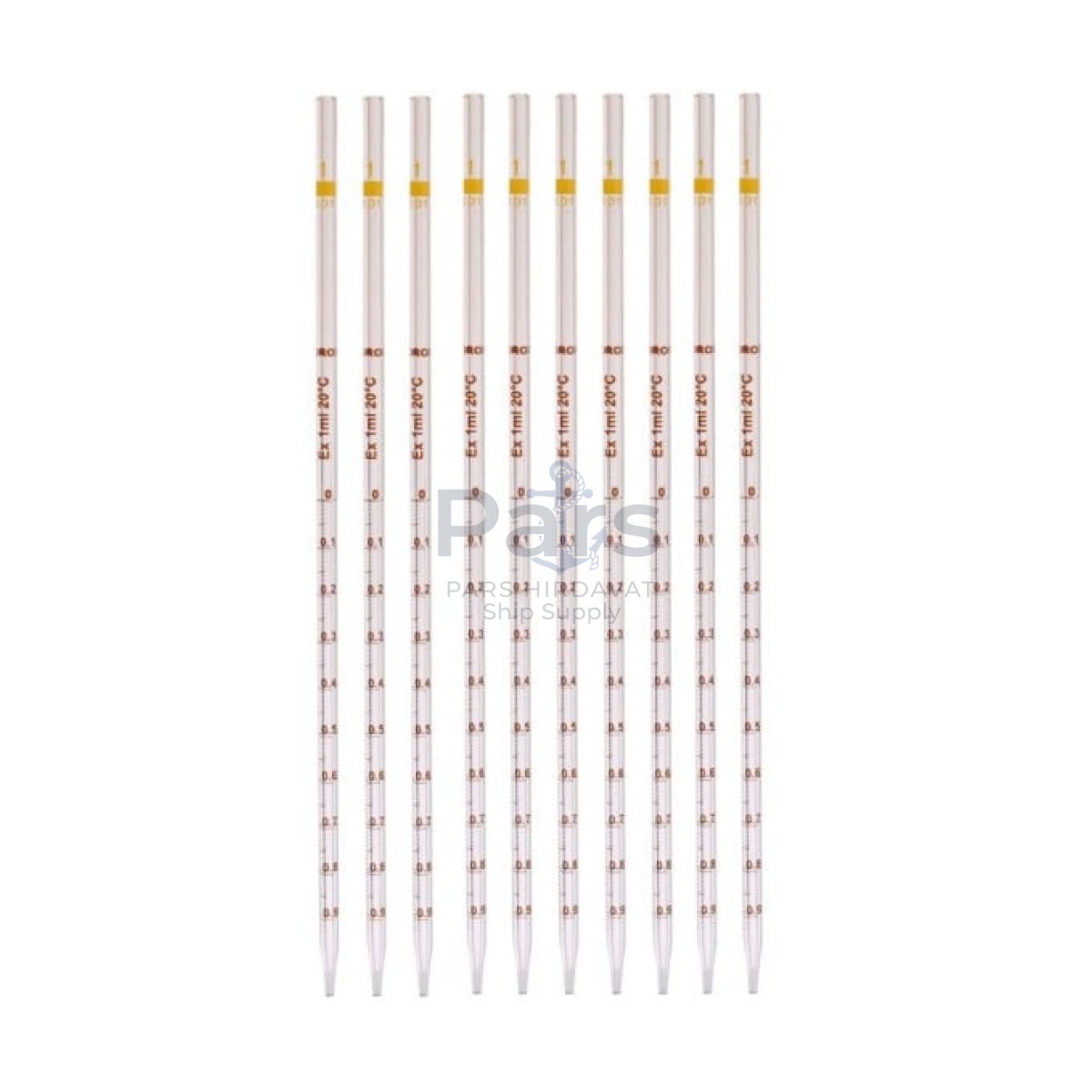 Borox Cam Dereceli Pipet 1 ml - Serolojik Pipet - 10 pcs